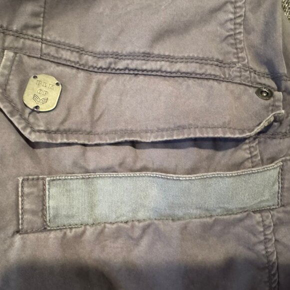 INC International Concepts Utility Jacket XL Gray Military Style, Patch Detail - Picture 6 of 10